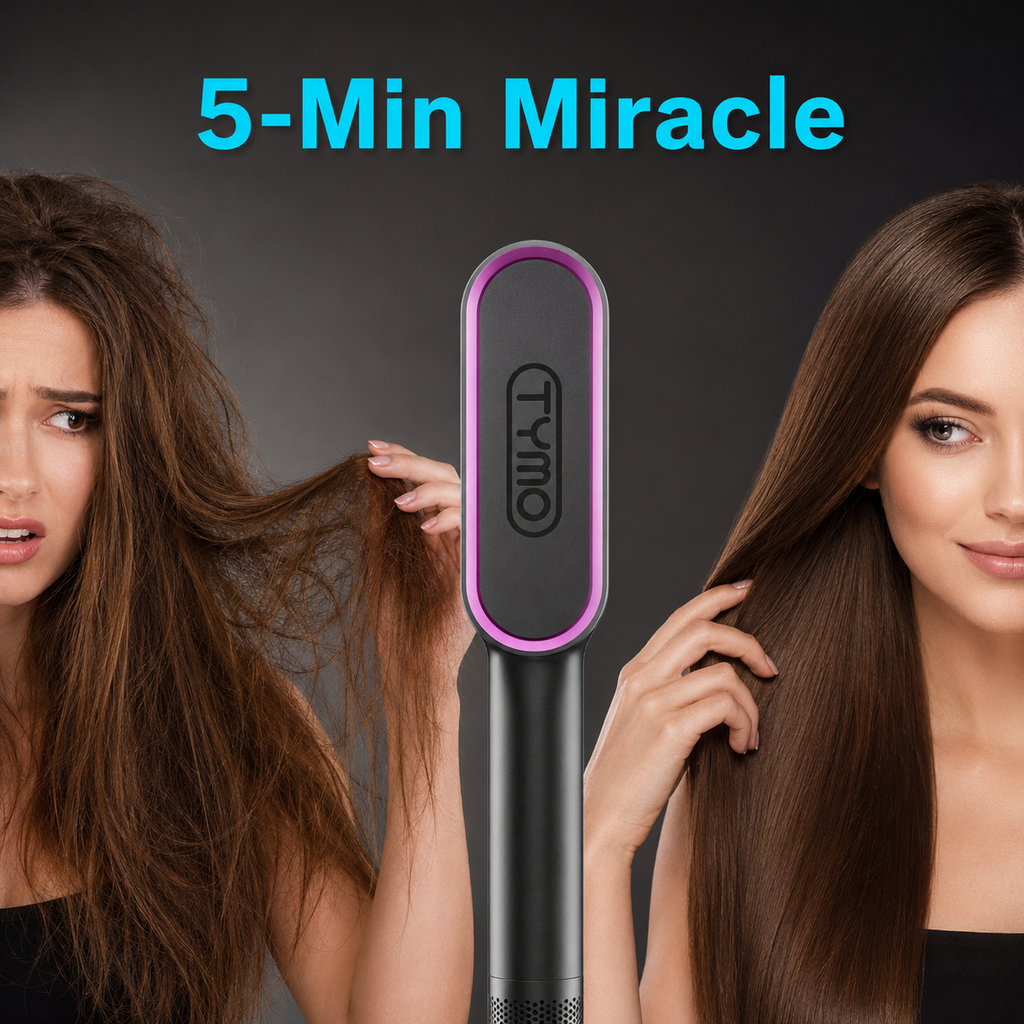 TYMO 2-in-1 Hair Straightener and Curler with Auto Lock